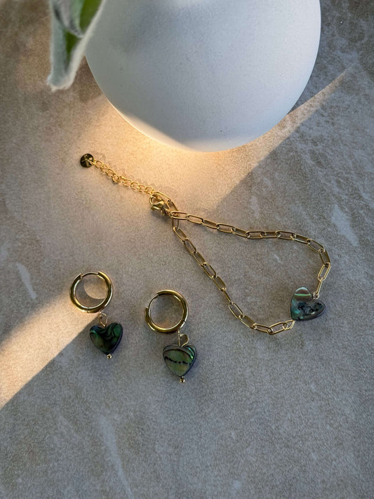 Pāua Heart Set