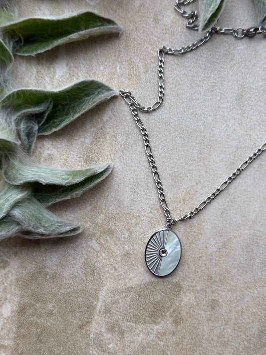 Pāua Whetū Silver Necklace