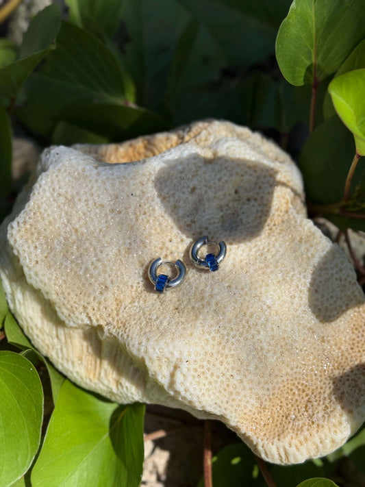 Moana Pūkākā Silver Huggies