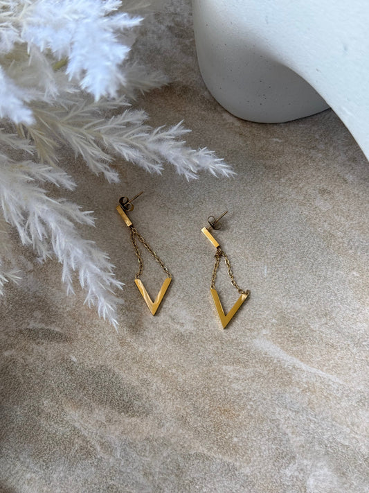 Kōrama V Gold Earrings