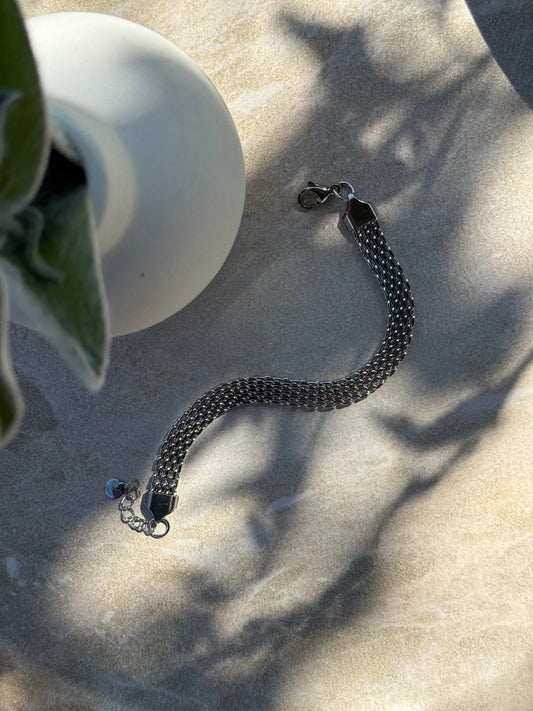 Ataahua Silver Braided Mesh Bracelet