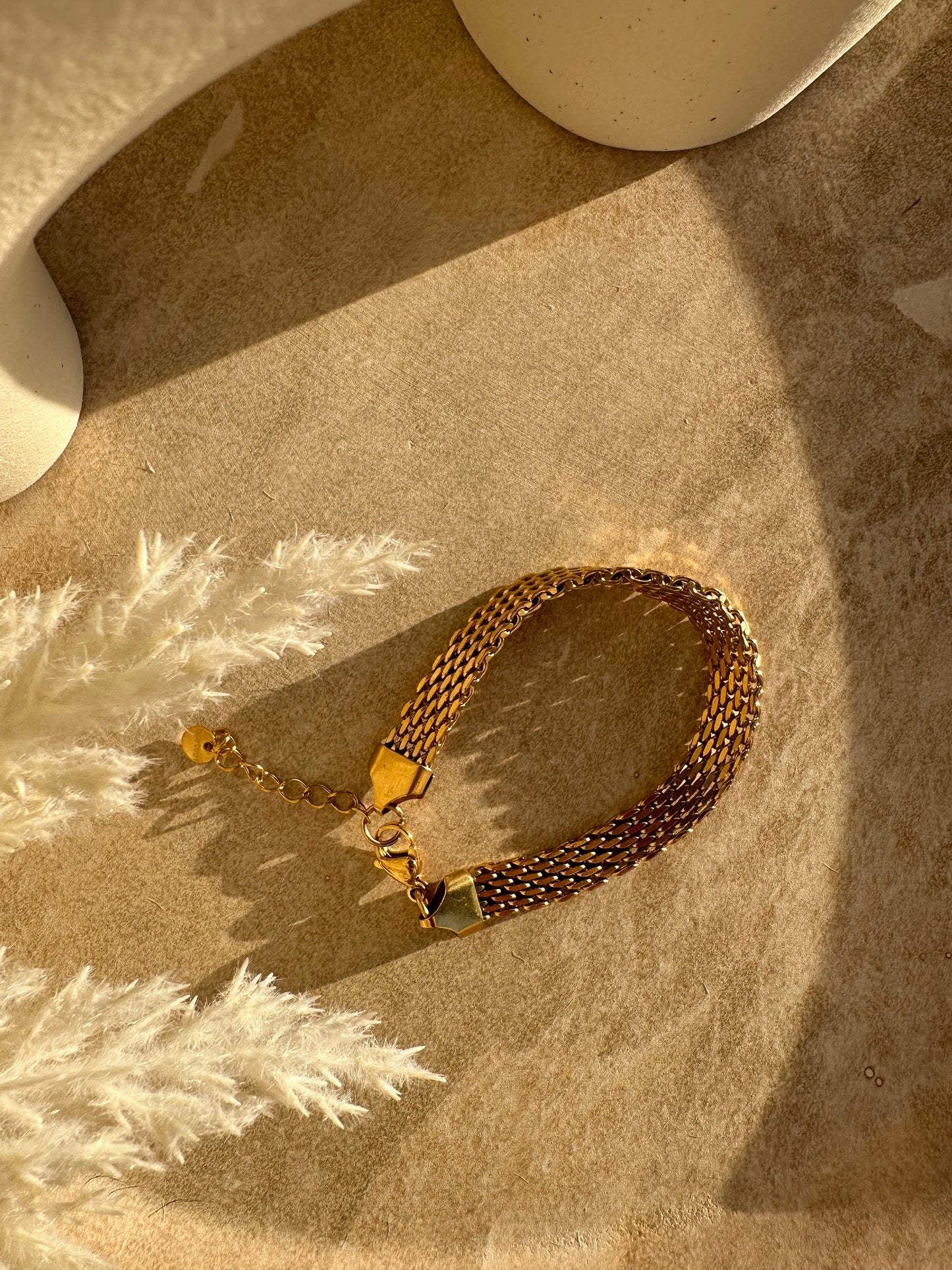 Ataahua Gold Braided Mesh Bracelet