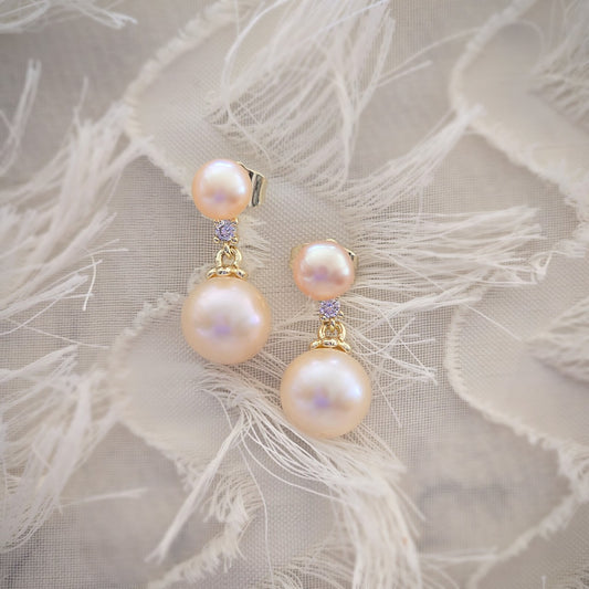 Mila Double Pearl Drop Earrings 2