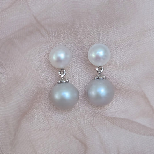 Mila Double Pearl Drop Earrings 3