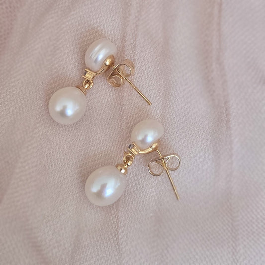 Mila Double Pearl Drop Earrings 5