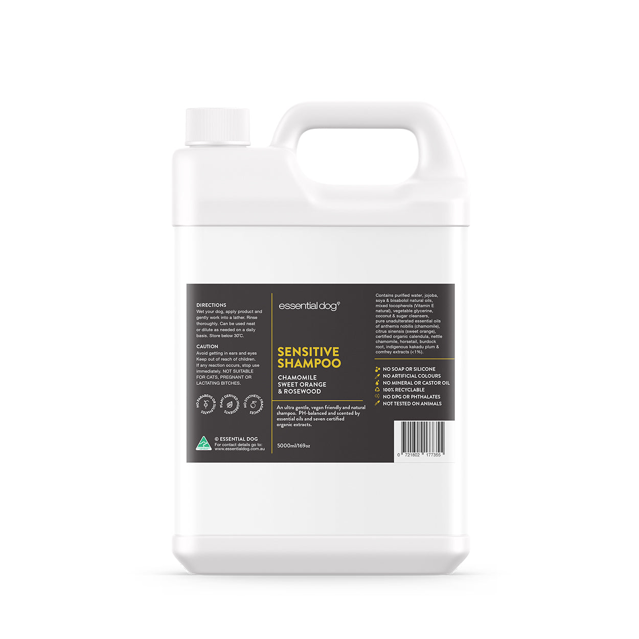 5 Litre Bulk Sensitive Dog Shampoo-0
