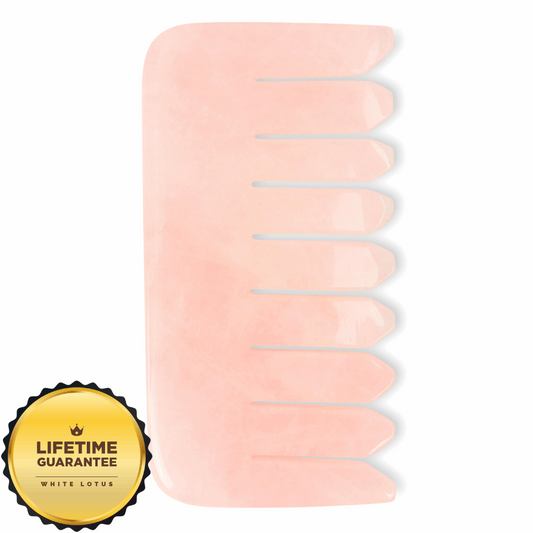 Rose Quartz Comb - Natural Chemical Free Crystal for Silky Luxurious Hair-0