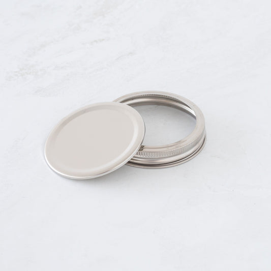 Stainless Steel Preserving lid to fit a wide mouth jar
