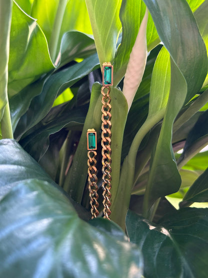 Kōura Kākāriki Gold Earrings