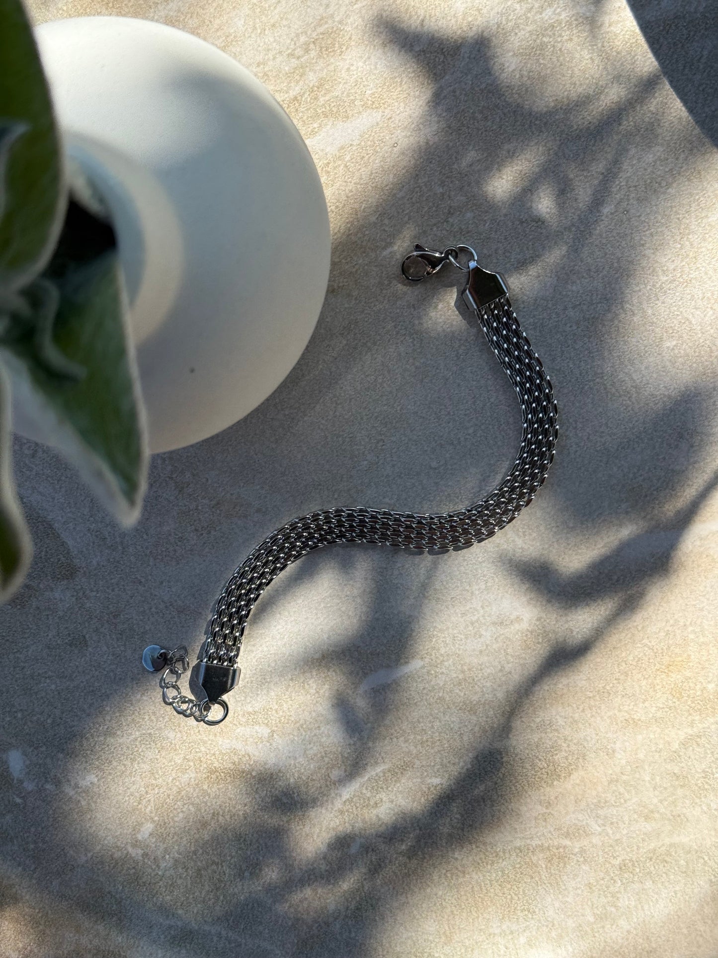 Ataahua Silver Braided Mesh Bracelet