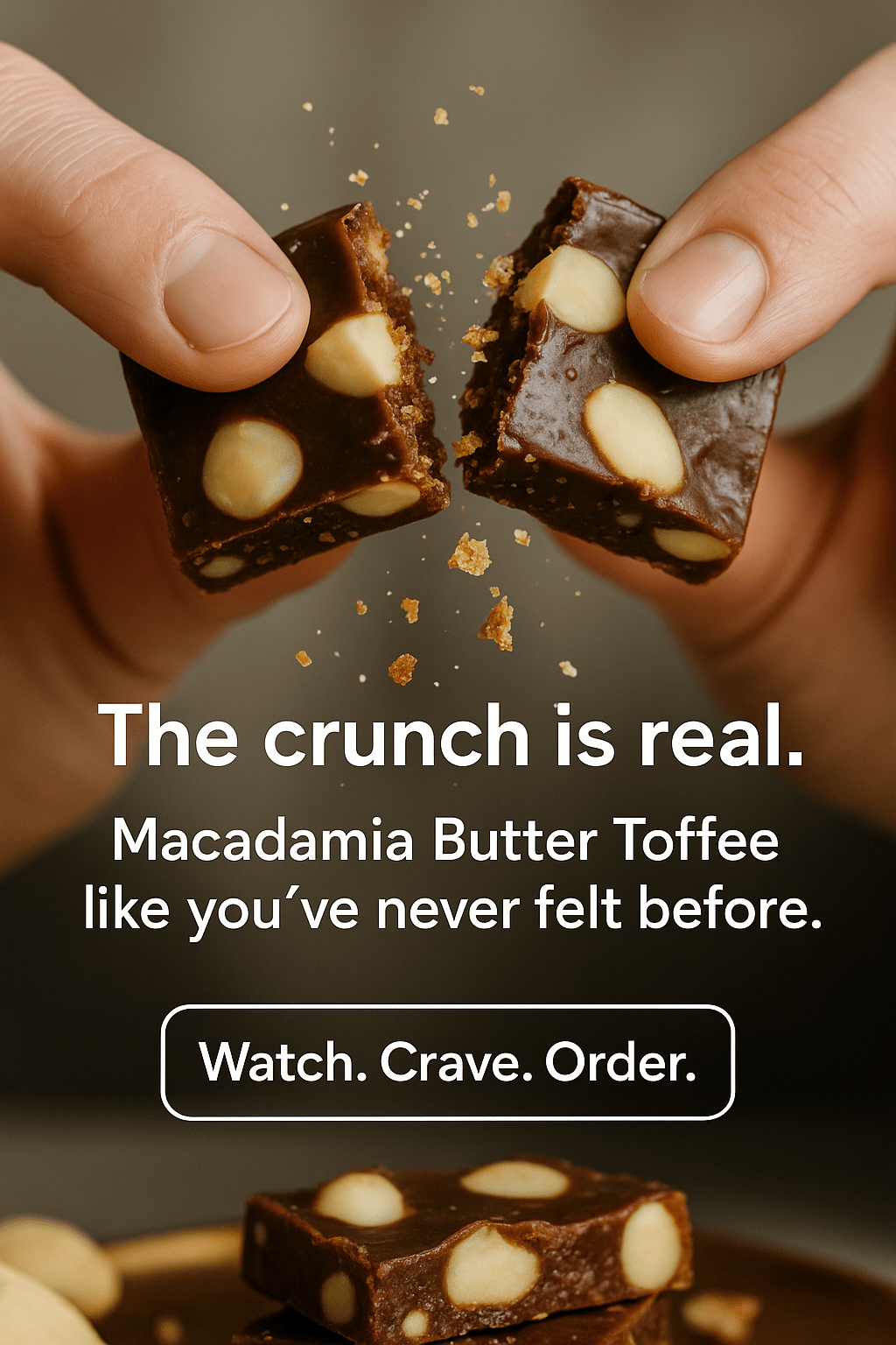 Lowrey Macadamia Butter Toffee Crunché 4-Pack 120g | 38% Nuts