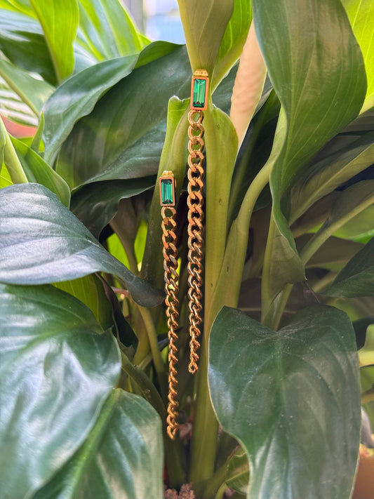 Kōura Kākāriki Gold Earrings