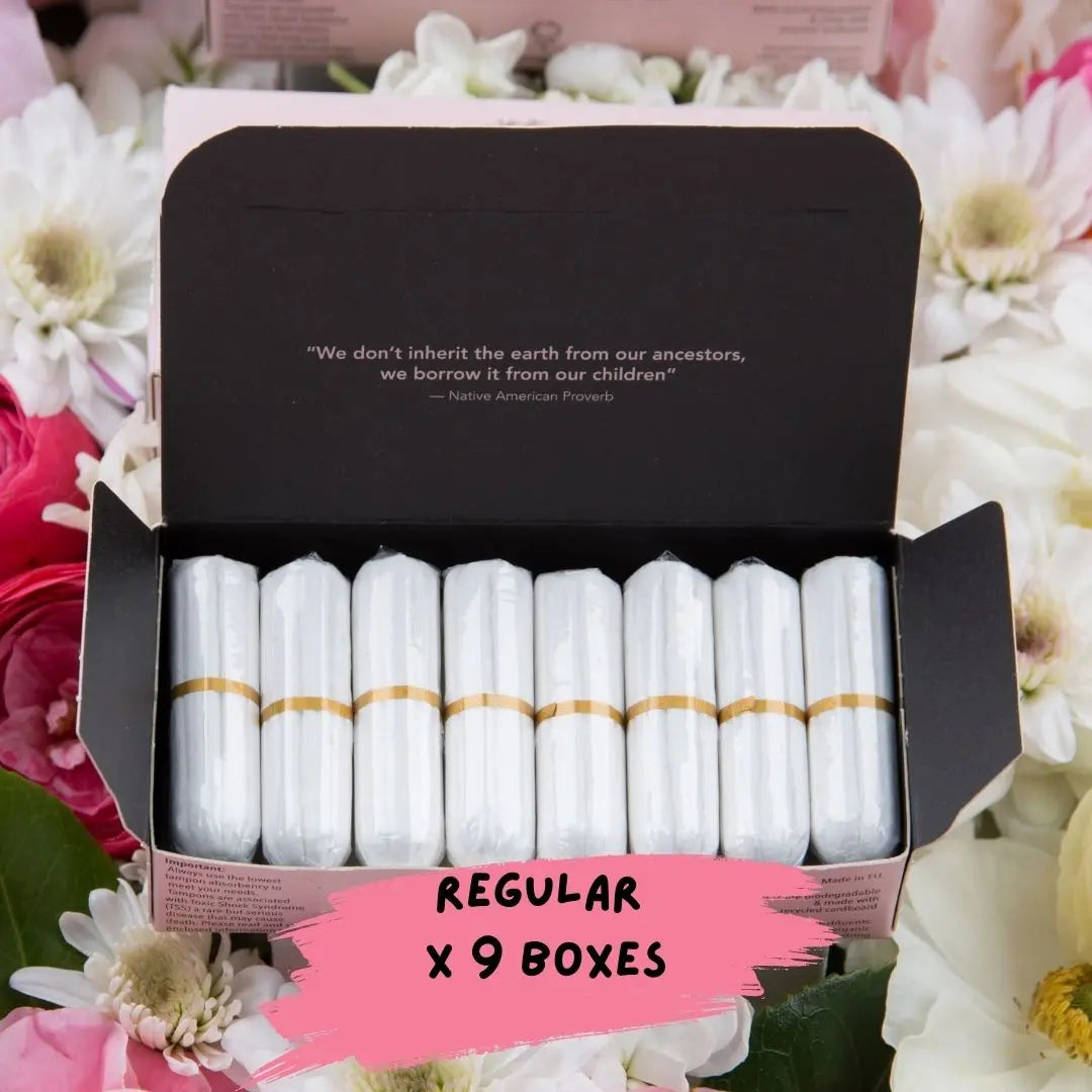 Regular Organic Cotton Tampons - 6 Month Supply