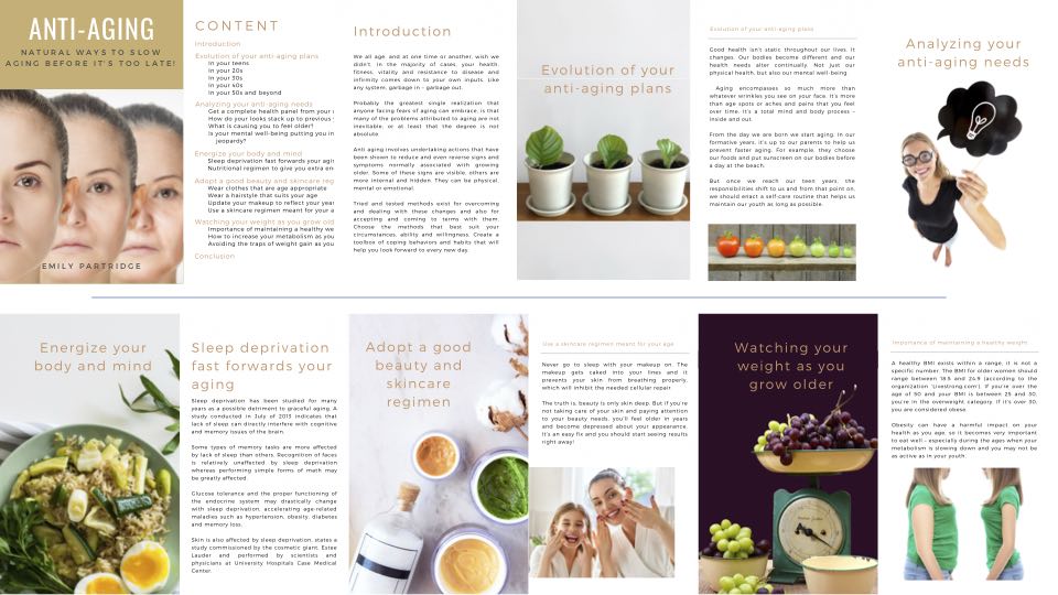 Anti Aging - Natural Ways to Slow Aging by Emily Patridge - Eco Wellness Lab