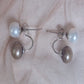 Mayumi Double Pearl Studs bi-colour