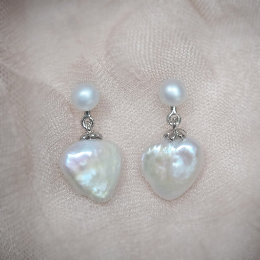 Amihan Baroque Pearl Drop Earrings heart 2