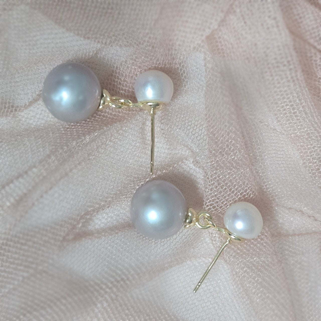 Mila Double Pearl Drop Earrings 1