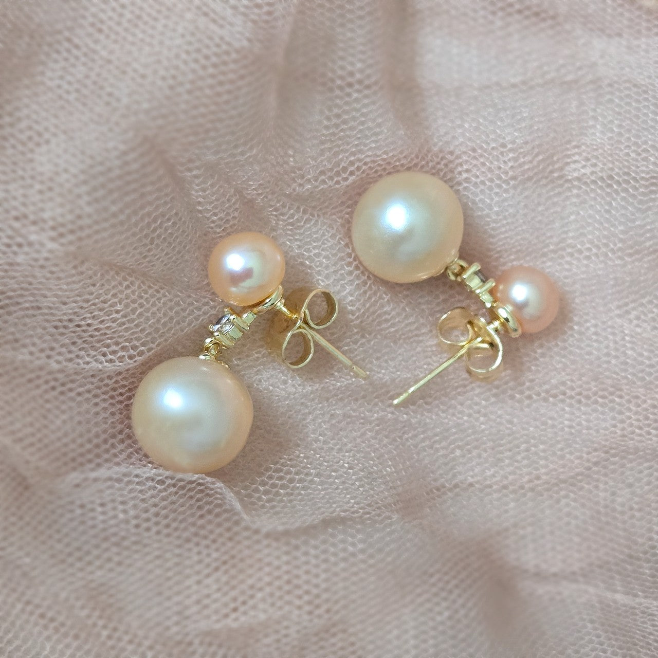 Mila Double Pearl Drop Earrings 2