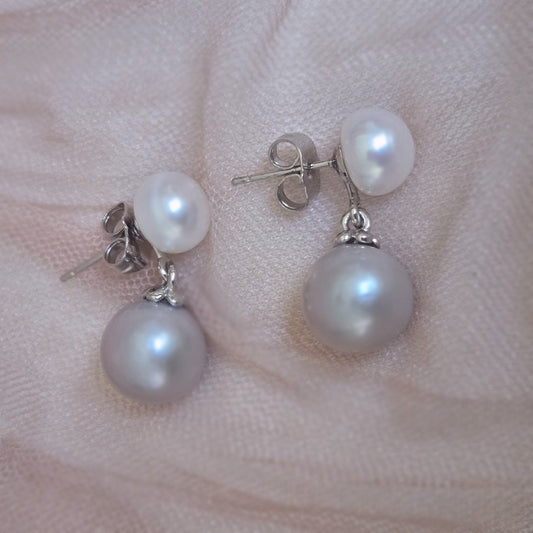 Mila Double Pearl Drop Earrings 3