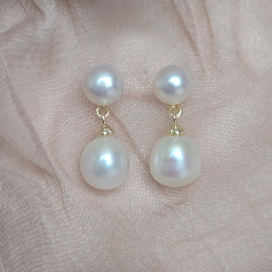 Mila Double Pearl Drop Earrings 4