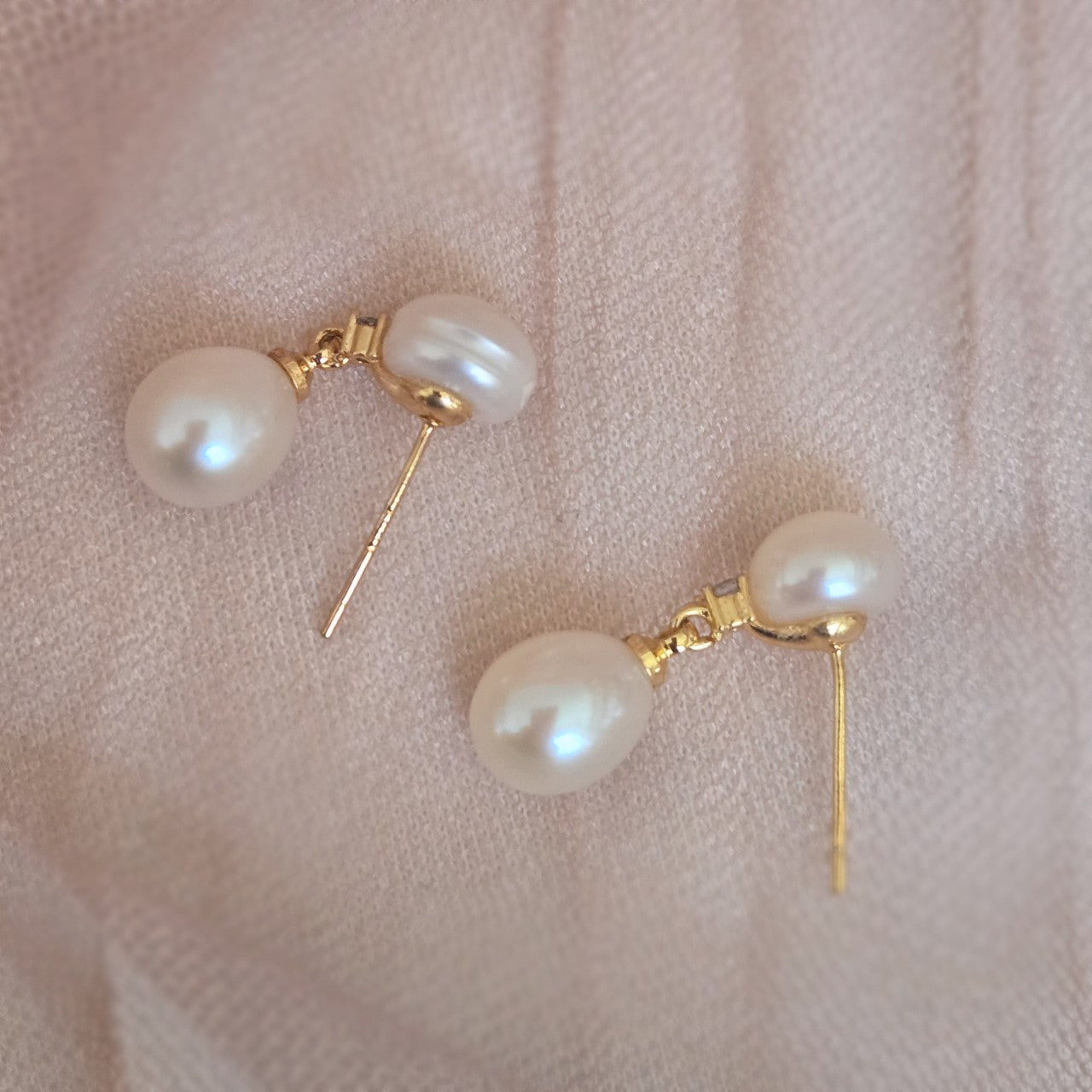 Mila Double Pearl Drop Earrings 5