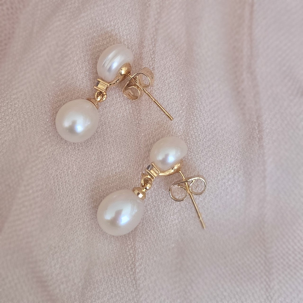 Mila Double Pearl Drop Earrings 5
