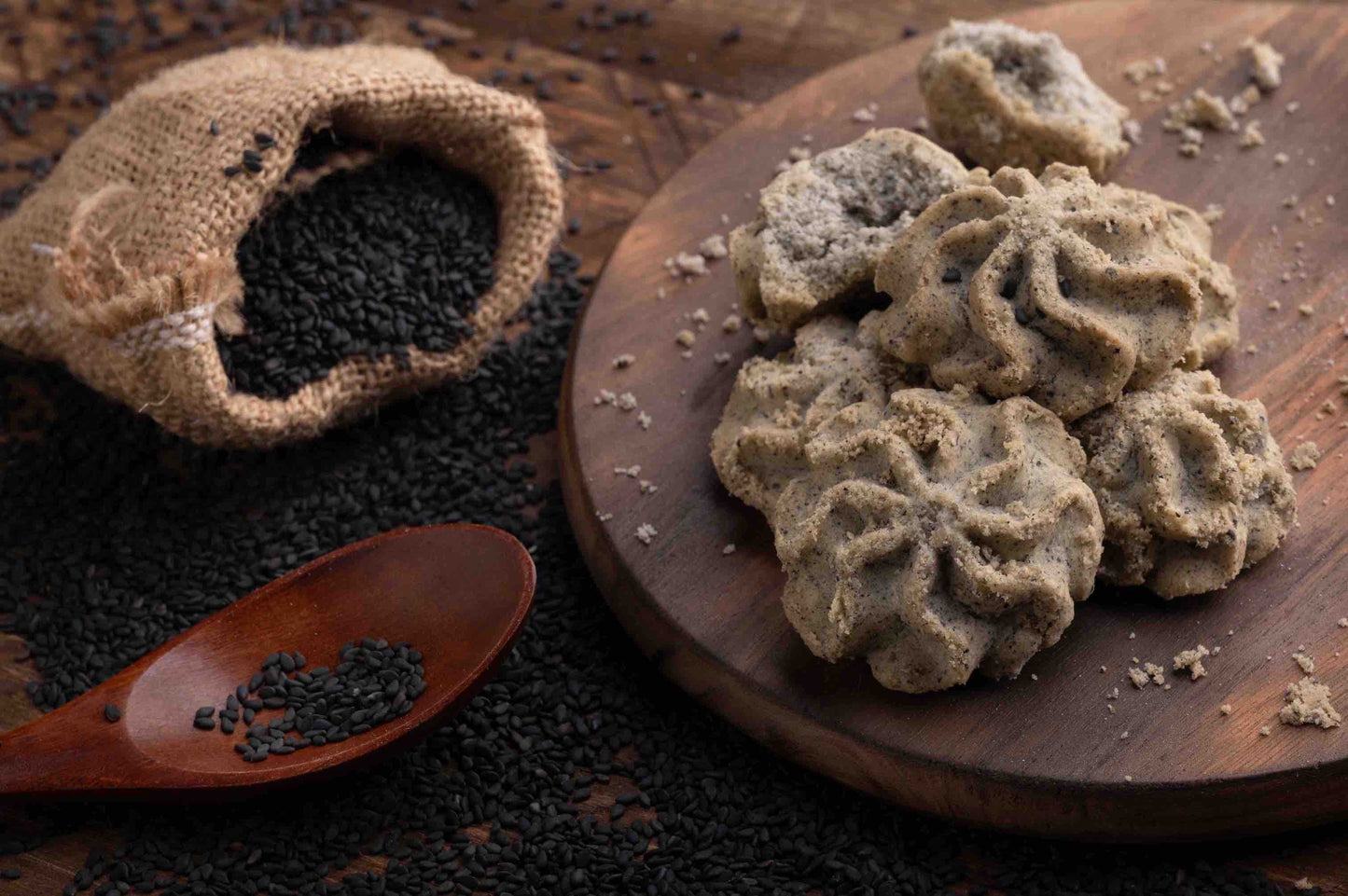 Lowrey Black Sesame Butter Cookies | Premium NZ Cookies