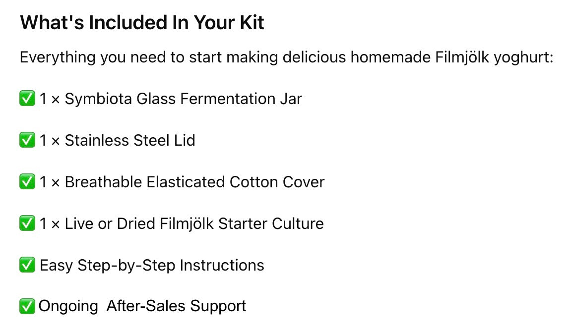 Filmjölk Yogurt Kit